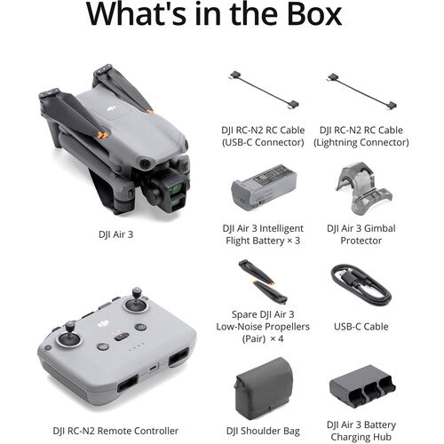 DJI Air 3 Drone Fly More Combo with RC-N2 DJI Florida Drone Supply DJI Air 3 Drone Fly More Combo with RC-N2
