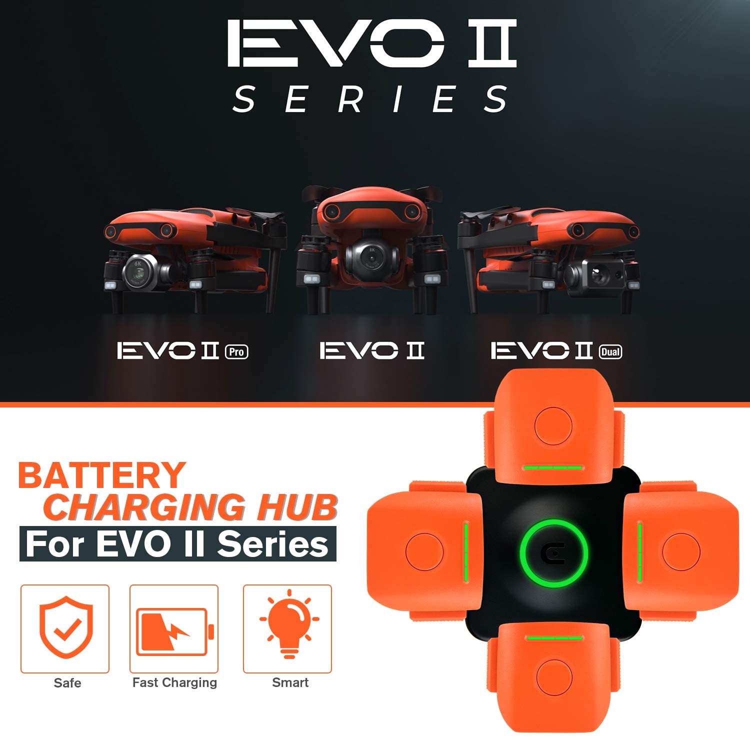 Autel Robotics EVO 2 Drone Series 4-in-1 Multi Battery Charging Hub Autel Florida Drone Supply Autel Robotics EVO 2 Drone Series 4-in-1 Multi Battery Charging Hub