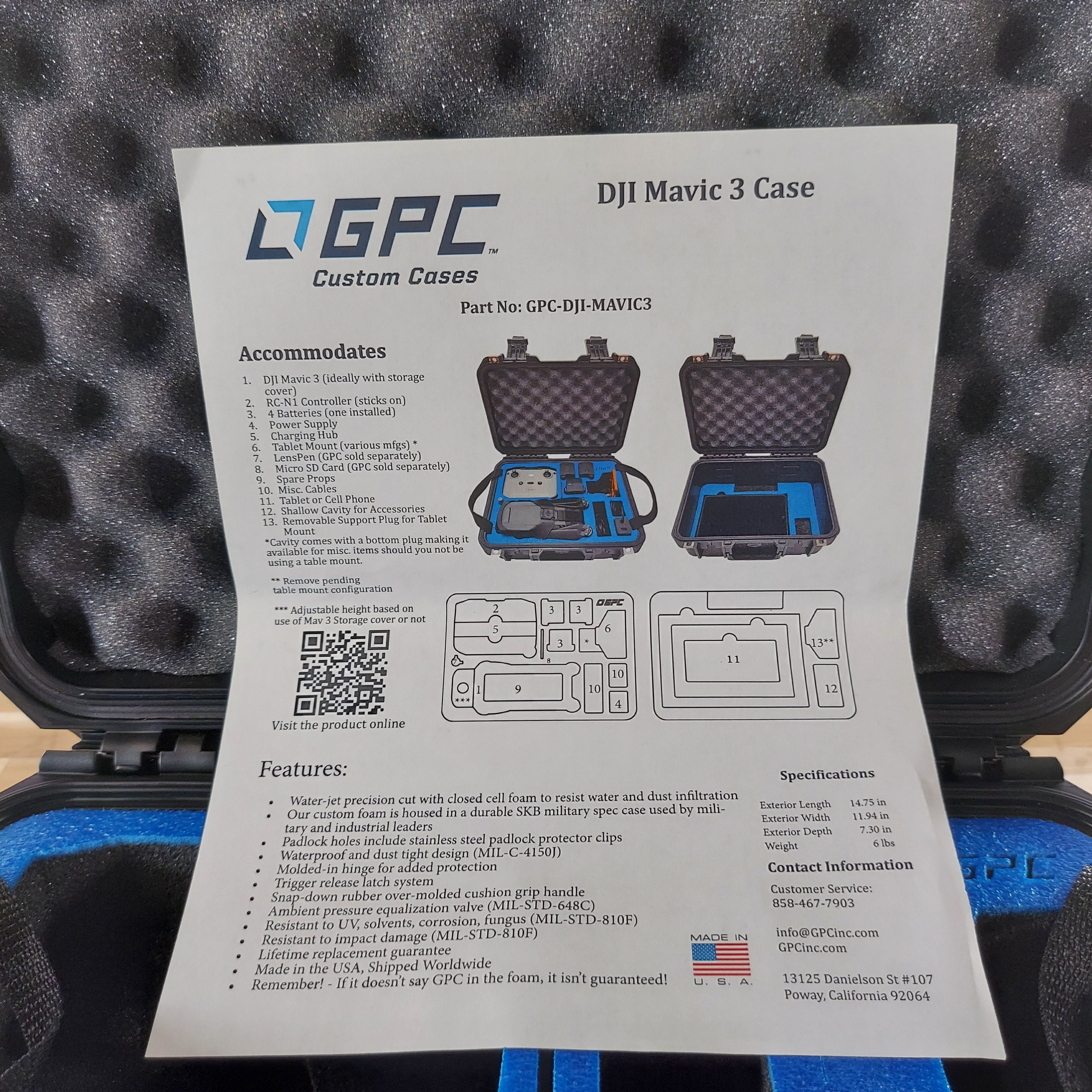 DJI MAVIC 3 CASE for RC-N1 Controller. #35 GPC Florida Drone Supply 