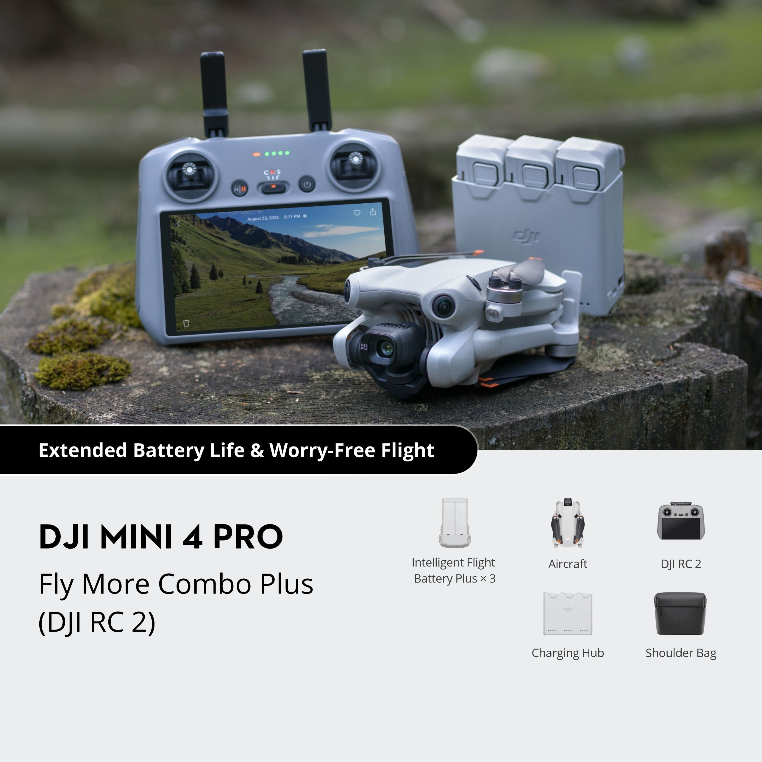 DJI Mini 4 Pro Fly More Combo (DJI RC 2) Drone 249g 4K/60 Fps HDR