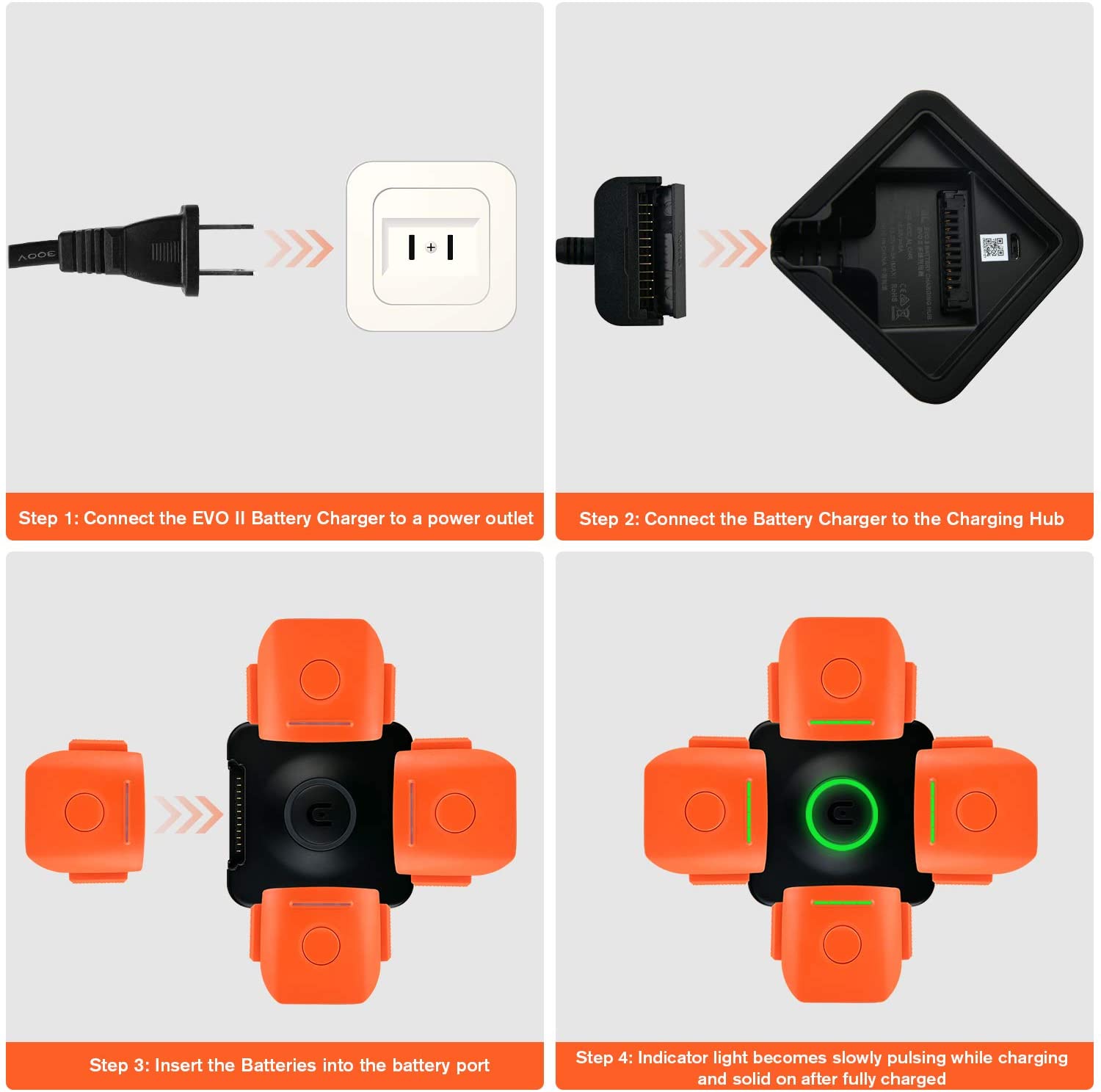 Autel Robotics EVO 2 Drone Series 4-in-1 Multi Battery Charging Hub Autel Florida Drone Supply Autel Robotics EVO 2 Drone Series 4-in-1 Multi Battery Charging Hub