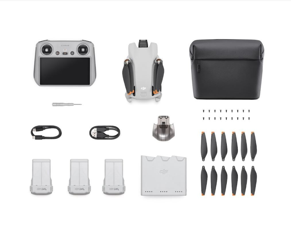 DJI Mini 3 | 4K HDR Camera Drone | Fly More Combo with DJI-RC Screen Controller DJI Florida Drone Supply DJI Mini 3 | 4K HDR Camera Drone | Fly More Combo with DJI-RC Screen Controller